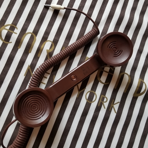 ❗Henri Bendel Brown and White Polka Dot Handset Phone❗ - Picture 3 of 5